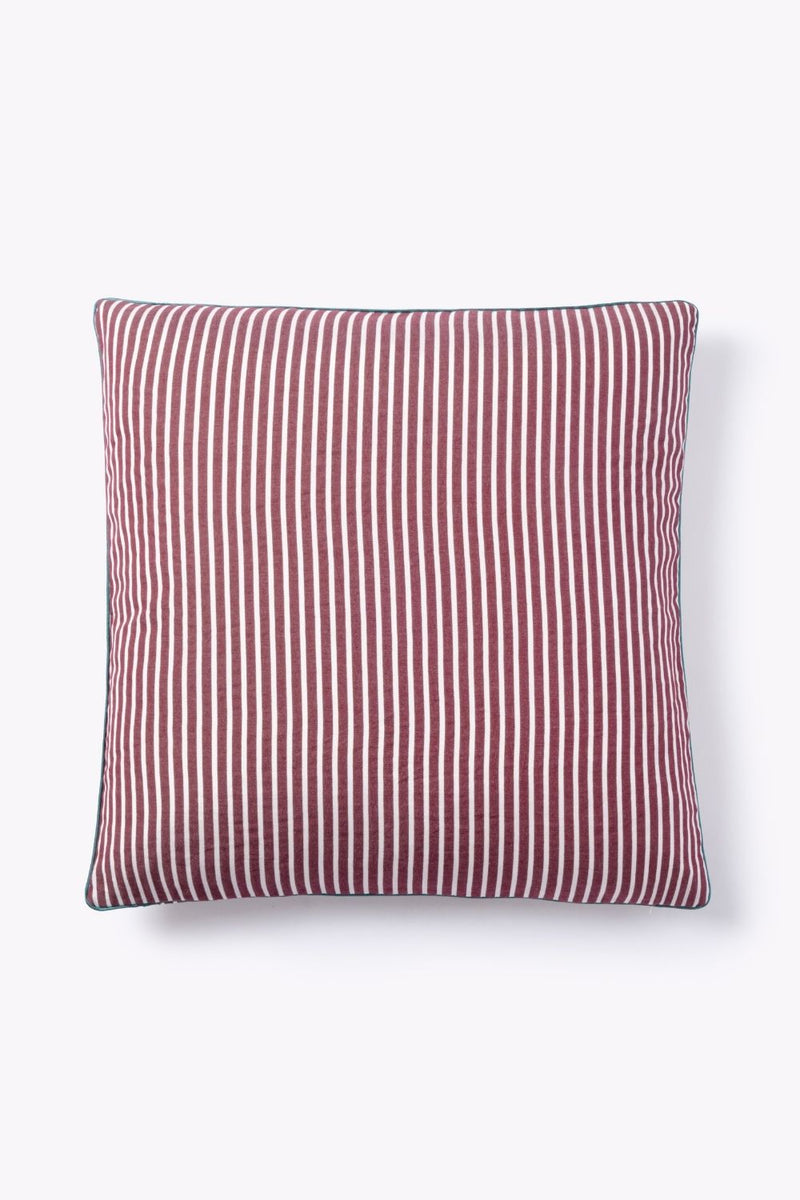 Odemis Pillows-Regular Burgundy/White Stripes