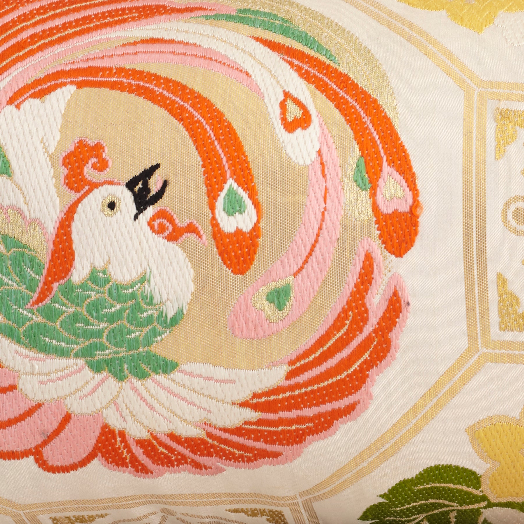 crane design on japanese pillows