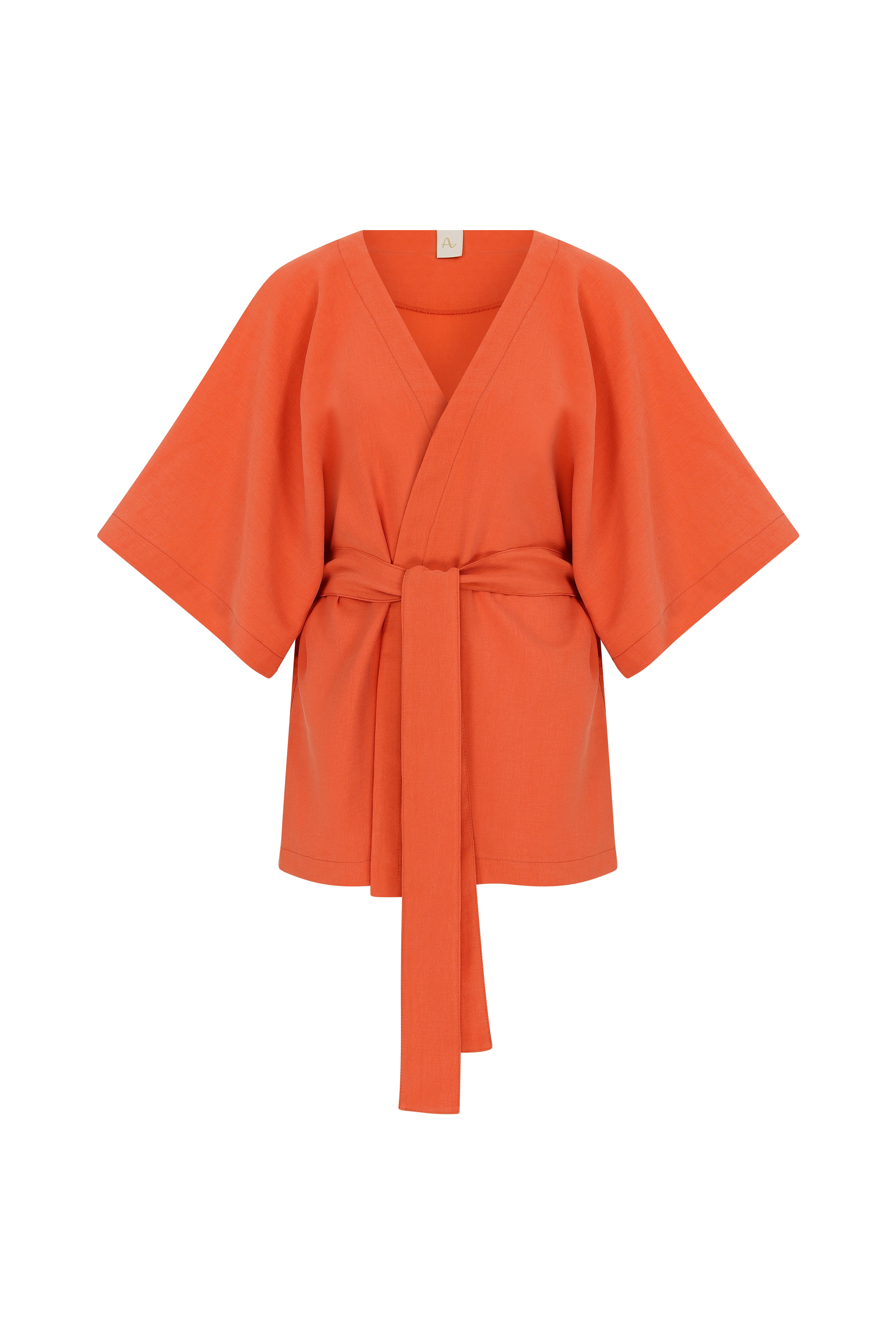 orange mini kimono